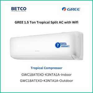 Gree 1.5 Ton Tropical Split AC with Wifi and Tropical Compressor