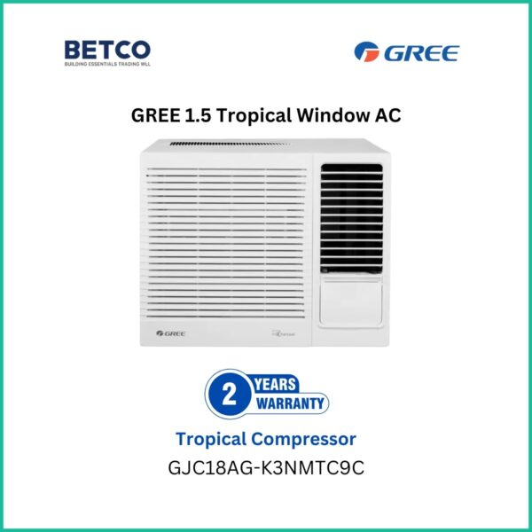 Gree 1.5 Ton Tropical Window AC with Tropical Compressor