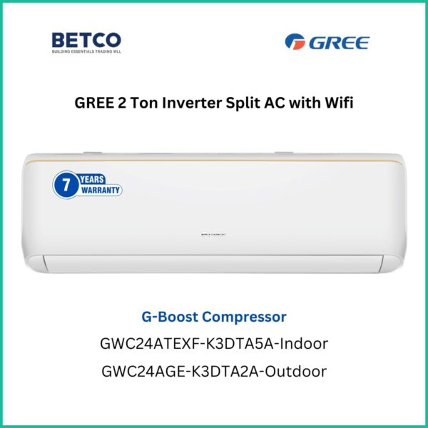 Gree 2 Ton Inverter Split AC with Wi-Fi and G-Boost Compressor – Energy Efficient