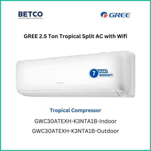 Gree 2.5 Ton Tropical Split AC with Wifi and Tropical Compressor