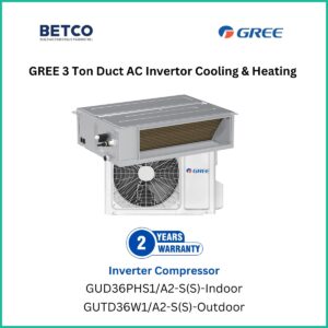 Gree 3 Ton Duct AC Inverter Cooling & Heating – Efficient, Powerful Year-Round Climate Control for Medium to Large Spaces