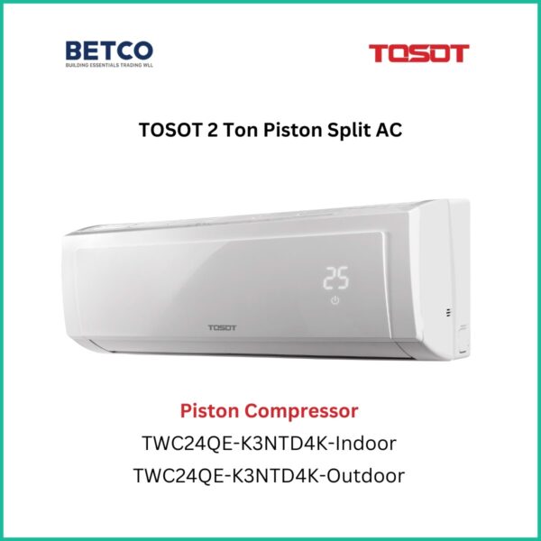 Tosot 2 Ton Piston Split AC with Reliable Piston Compressor for Large Rooms