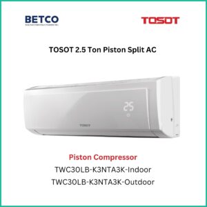 Tosot 2.5 Ton Piston Split AC with Reliable Piston Compressor for Large Spaces