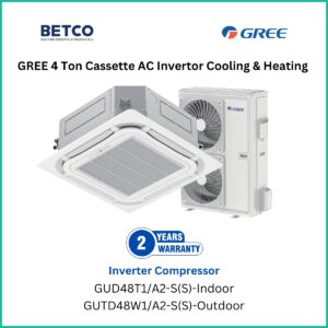 GREE 4 Ton Cassette AC Inverter Unit with Indoor and Outdoor Components – Cooling and Heating