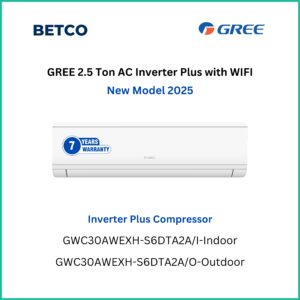 GREE 2.5 Ton Inverter AC 2025 Model with WIFI and 7-Year Warranty – Betco Bahrain